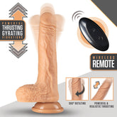 Blush Novelties Dr Skin Silicone Dr. Grey Rechargeable Thrusting Dong Flesh Vibrating Dildos